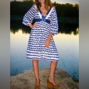 Anthropology Deep-V midi dress